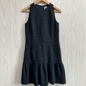 M by Missoni Fit & Flare Tulip Wool Blend Little Black Dress Sleeveless Mini